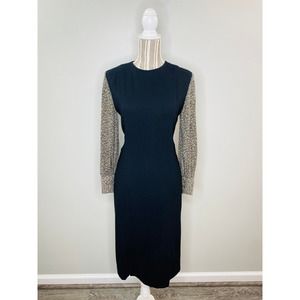 Vintage 90s Long Sleeve Sheath Dress Womens 6 Career Chic Classic Professional